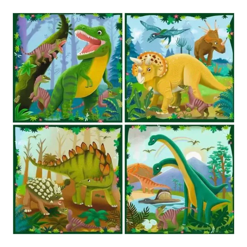 Ravensburger Rompecabezas Dinosaurios 4 Posters 4+ - Image 2