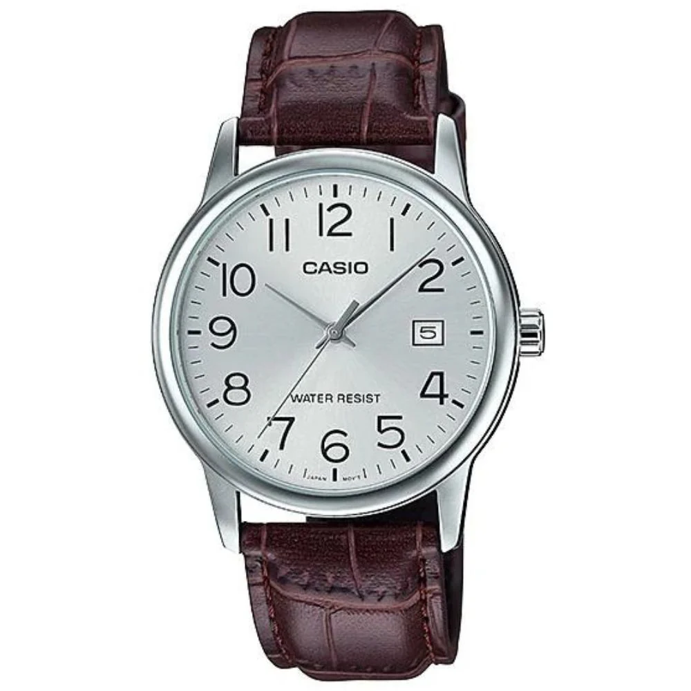 Casio Reloj Casual Correa De Cuero Para Caballero Brown