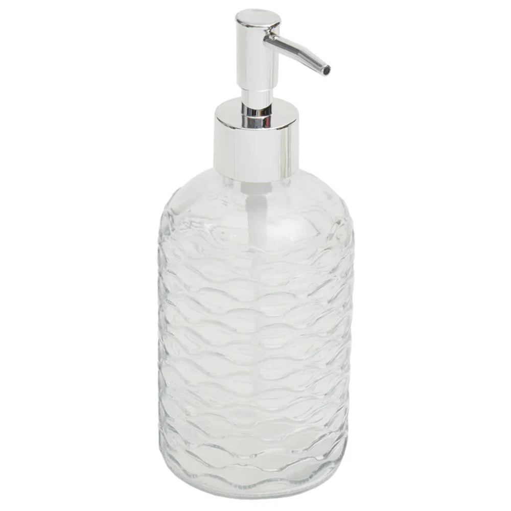 Set de Accesorios Baño De Cristal Ondulado Transparente 3piezas Home Basics - Image 2