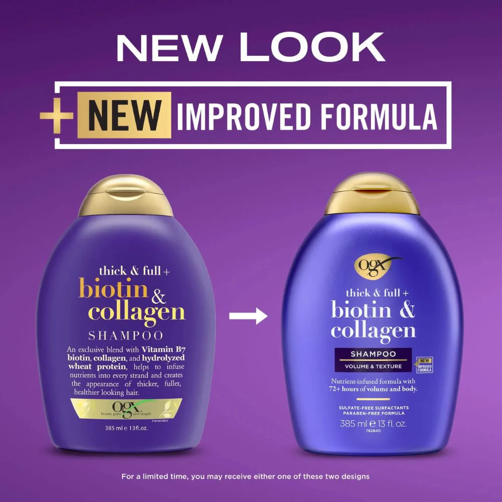 Shampoo OGX Biotin & Collagen 385 ml - Image 2