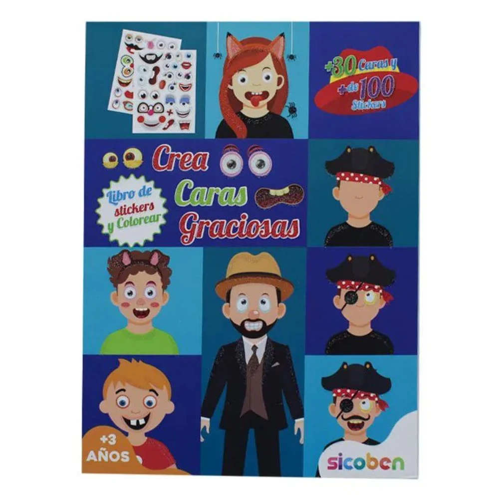 Crea Caritas Libro De Actividades Infantiles De Cara Graciosas