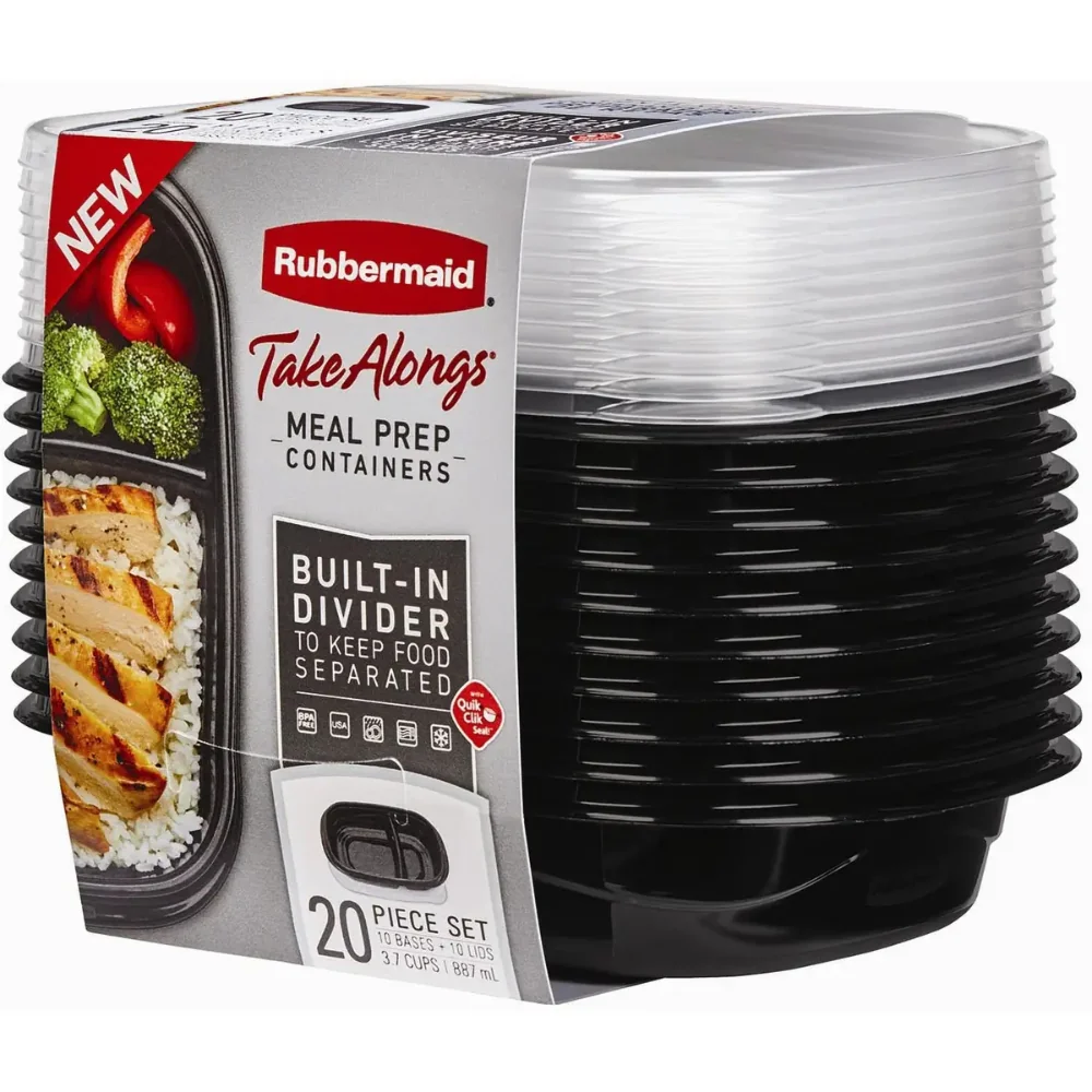 Rubbermaid Take Alongs Set De Envases 20 Piezas Negro 875ml - Image 2