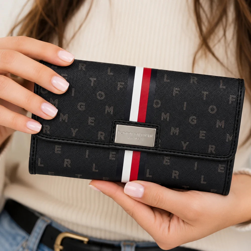 Tommy Hilfiger Monedero Monogram Black