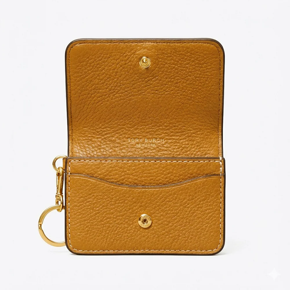 Tory Burch Monedero Thea Flap Card Case Tiramisu - Image 4
