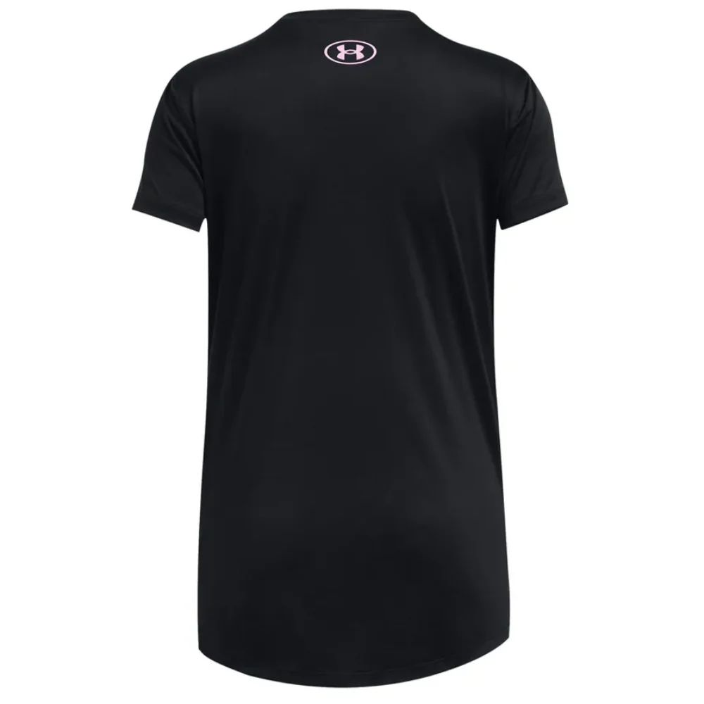 Under Armour Franela Manga Corta Tech™ Print  Wordmark Para Niñas - Image 2