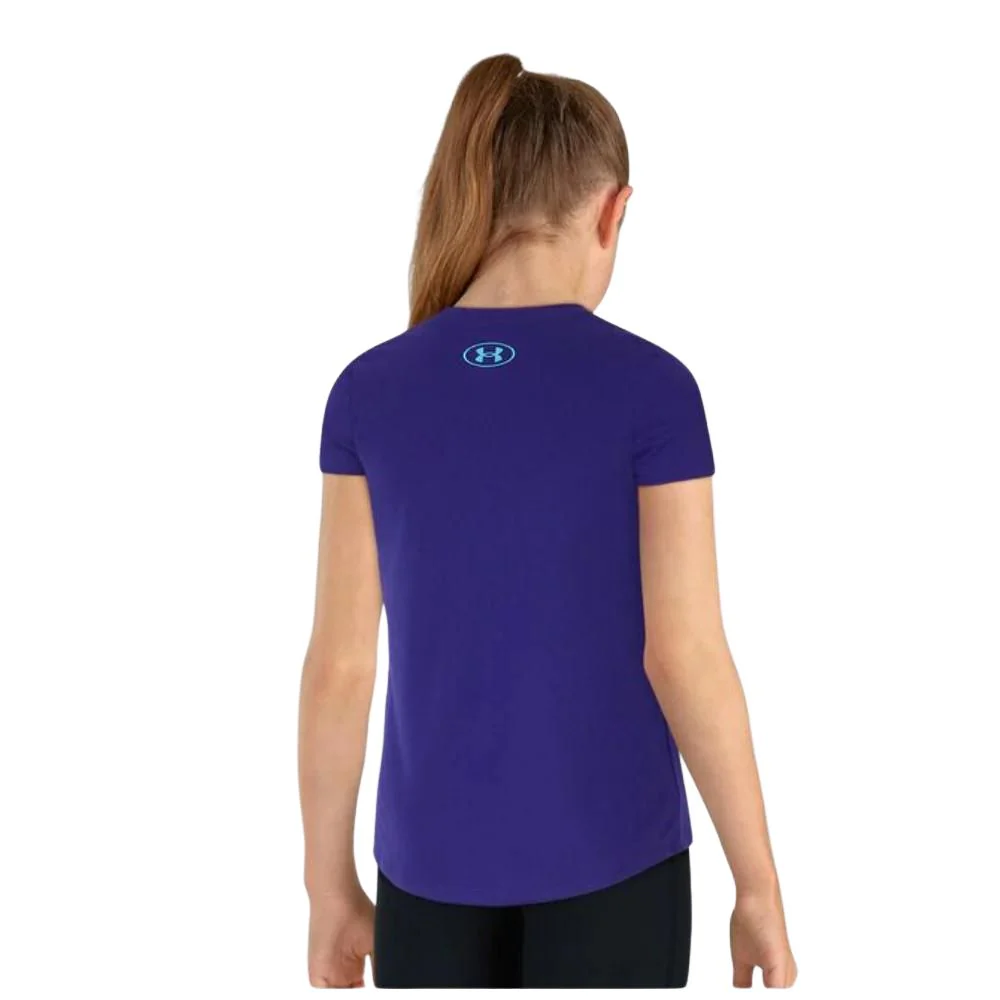 Under Armour Franela Manga Corta Tech™ Print  Wordmark Para Niñas - Image 2