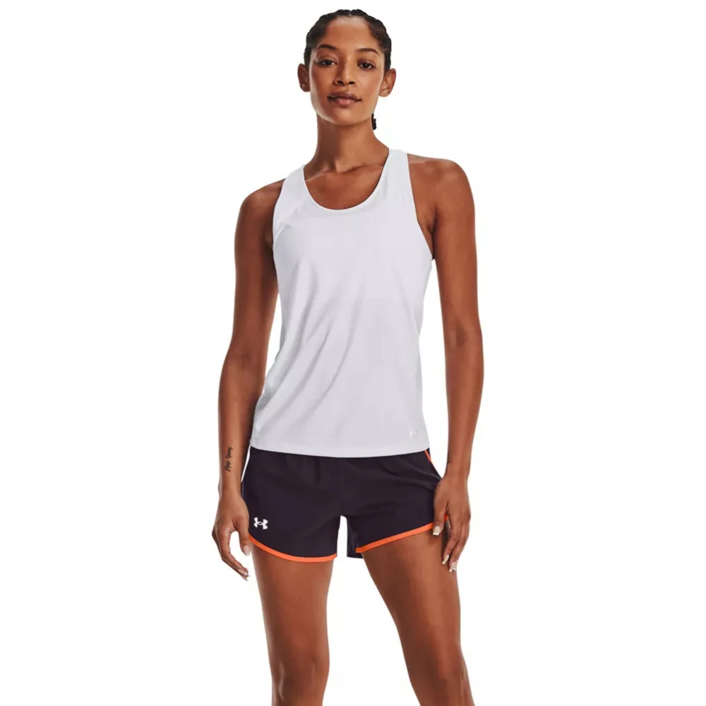 Under Armour Short Running Fly By 2.0 Para Damas Color Purple-Orange - Image 3