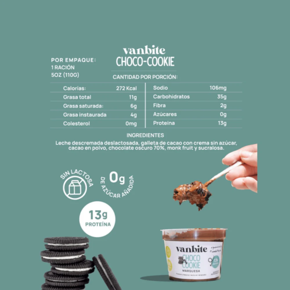 Vanbite Marquesa de Choco-Cookie 13gr Protein 141gr - Image 3