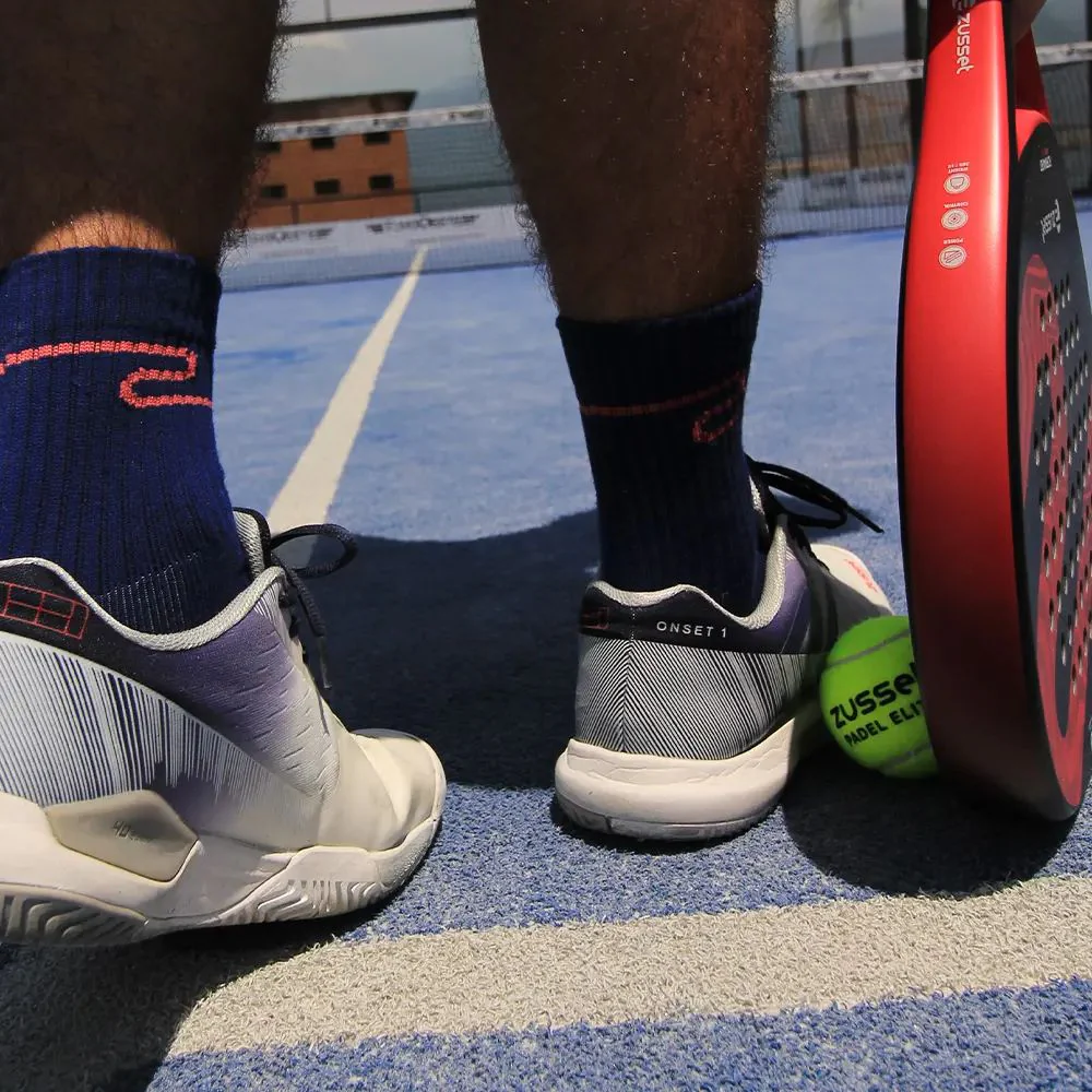 Zusset Medias Zet Para Padel Navy/Coral 1 Par - Image 2